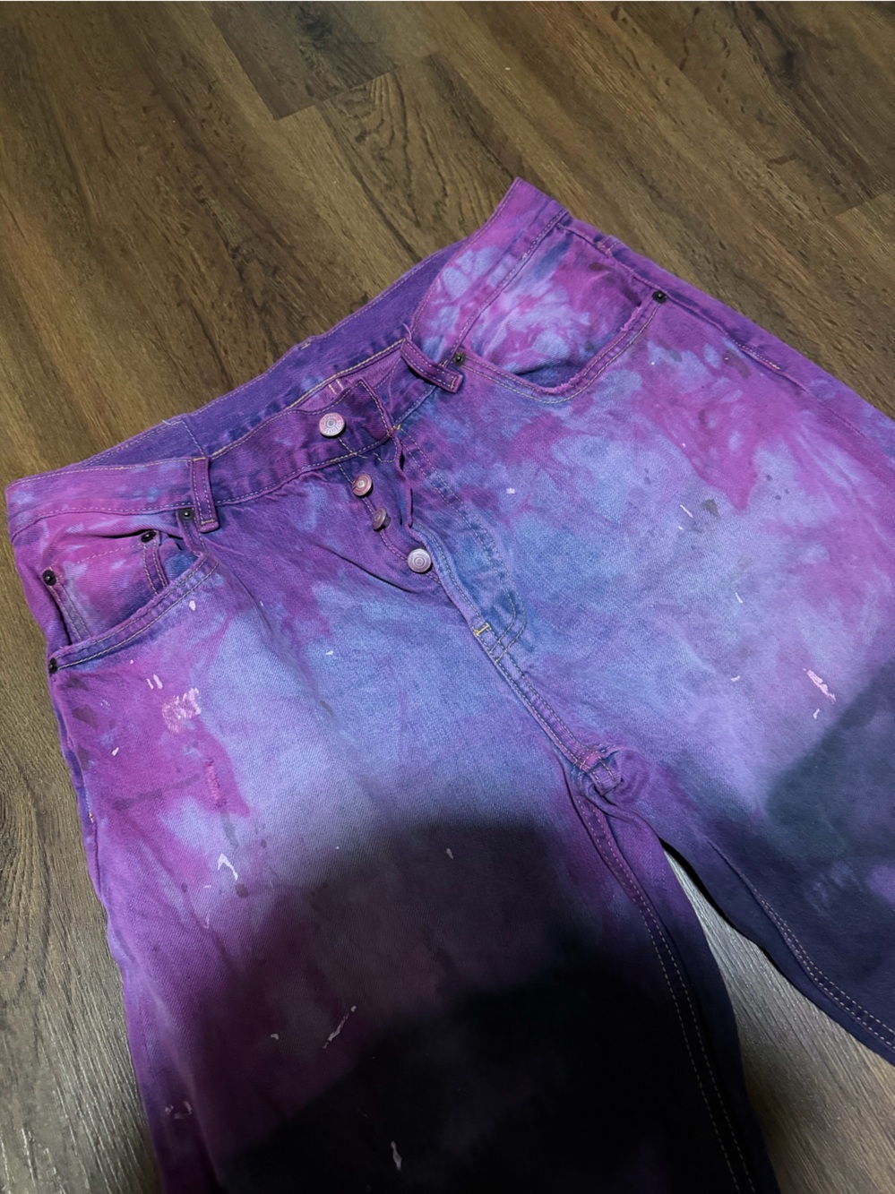 Rare men’s acne studios galaxy dye jeans denim $900 summer designer casual - Picture 5 of 14
